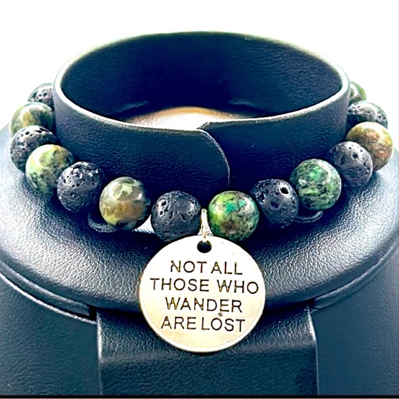 Handmade Big Foot Necklace Set with Natural African Turquoise Stones! - Picture 4 of 11